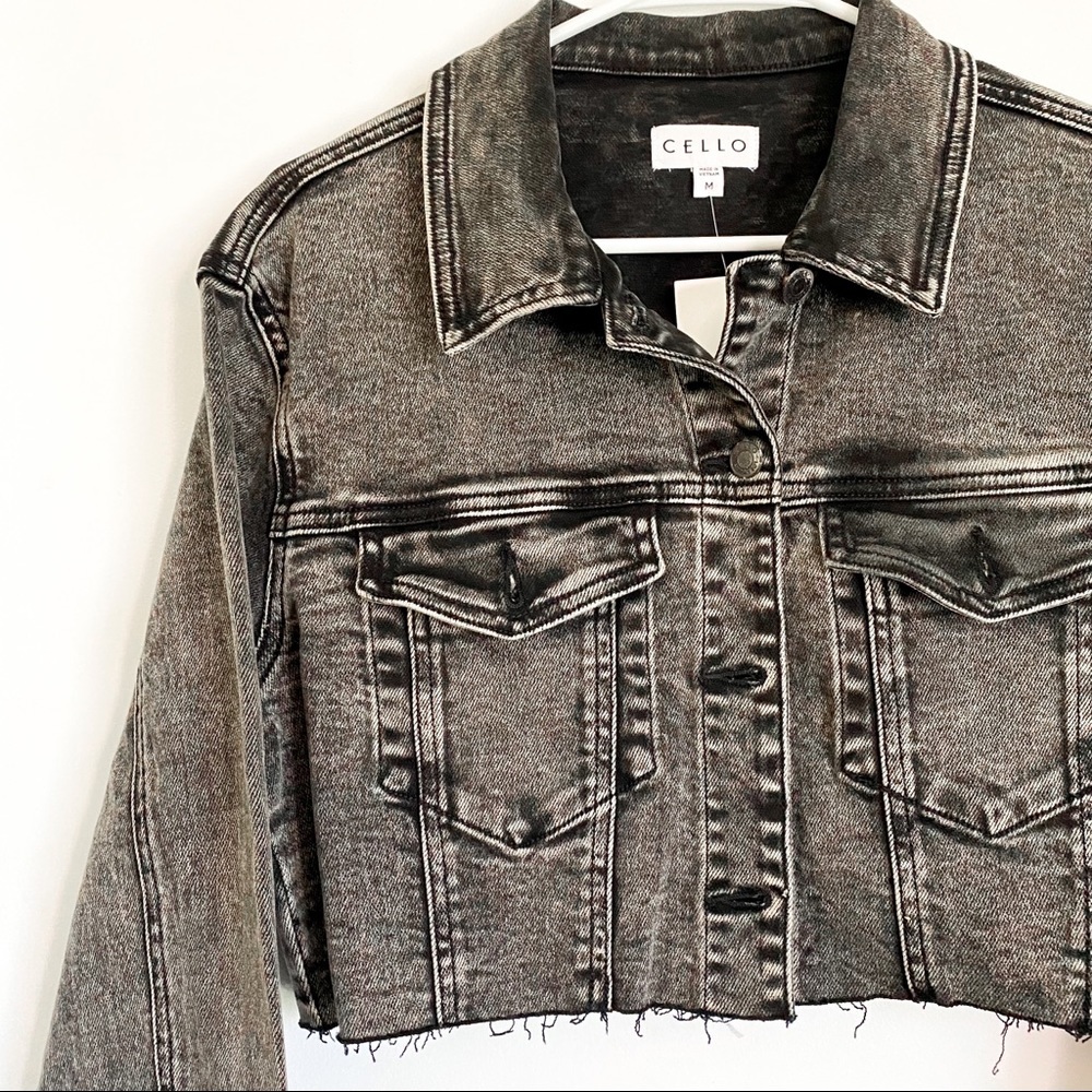 Cello NWT Dark Jean Cropped Jacket M